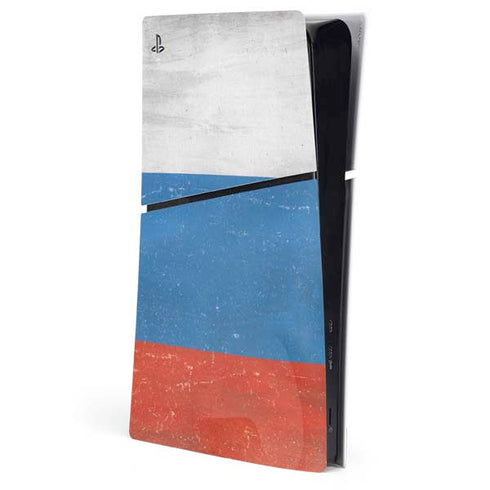 Russian Flag Distressed PS5 Slim Digital Edition Console Skin